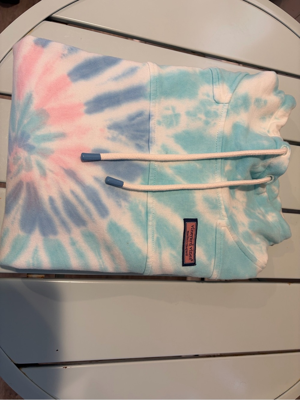 Vineyard Vines Pastel Tie-Dye Crewneck - Aqua & Pink - Picture 9 of 9